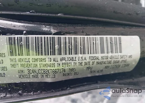 2019 Jeep Compass Limited Fwd z USA, uszkodzony, nr VIN 3C4NJCCB2KT667174